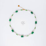 Pearl and green jadeite necklace - GG Unique
