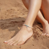 Sea star anklet with blue details - GG Unique