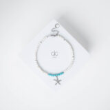 Sea star anklet with blue details - GG Unique