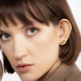 Gold-plated silver star earrings