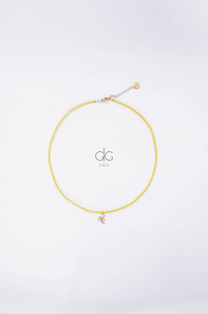 Limited edition yellow banana necklace