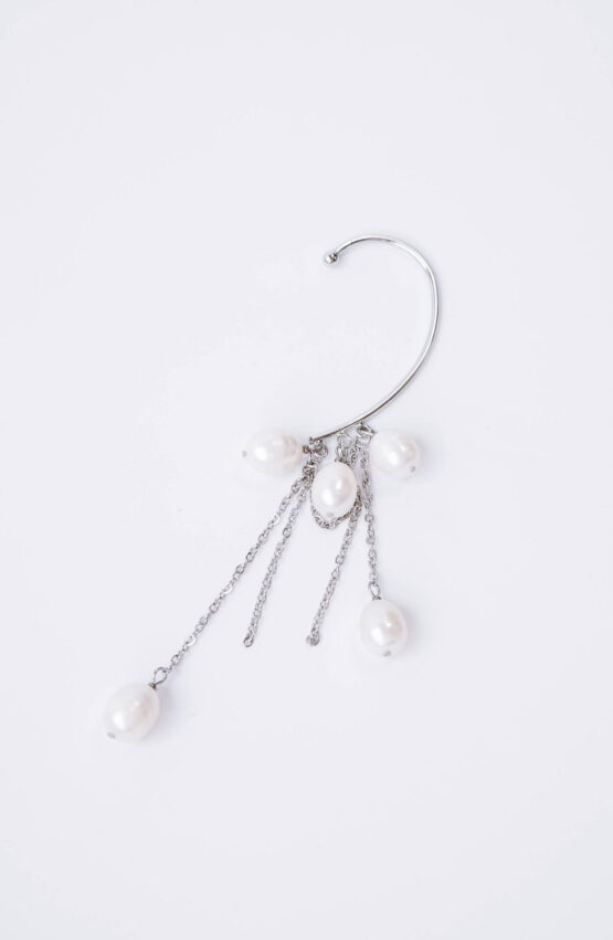 Exclusive silver earring with pearls - GG Unique