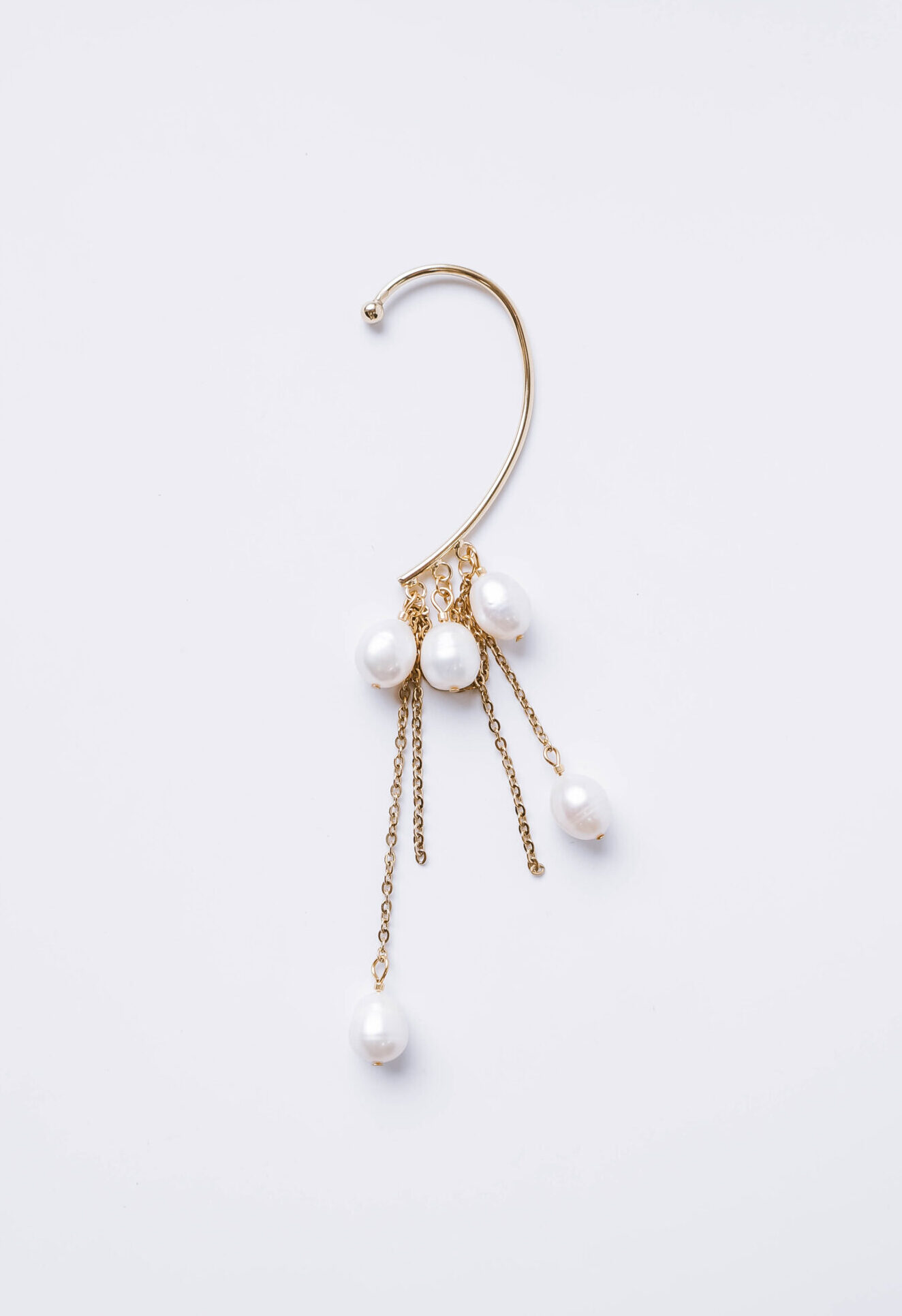 Exclusive gold earring with pearls - GG Unique