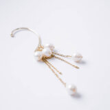 Exclusive gold earring with pearls - Image 4
