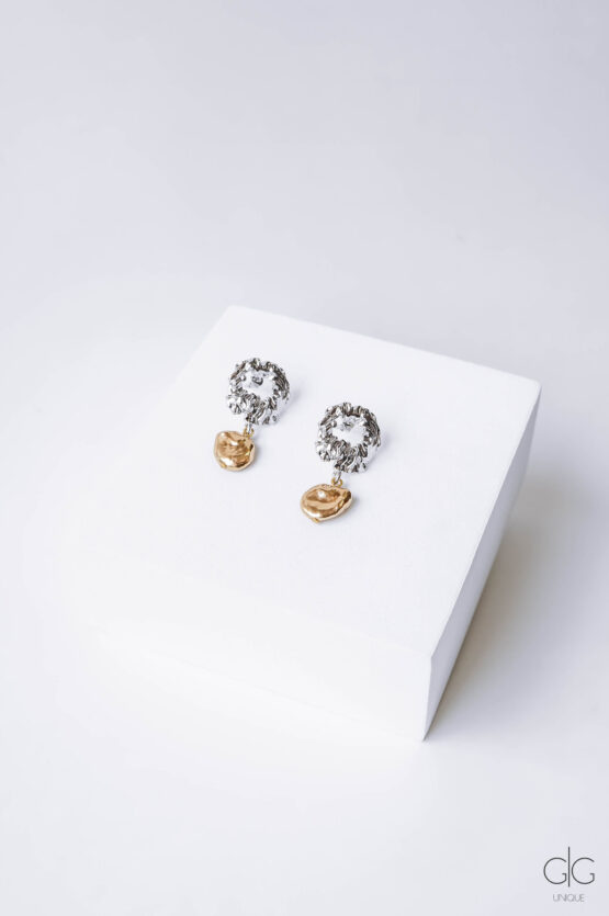 Exclusive silver and gold earrings - GG Unique
