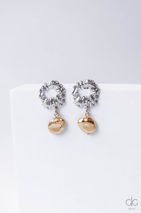 Exclusive silver and gold earrings - GG Unique