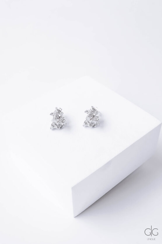 Exclusive silver no-shape earrings - GG Unique