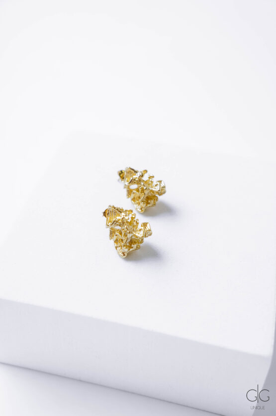 Exclusive gold no-shape earrings - GG Unique