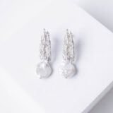 Exclusive silver earrings with Keshi pearls - GG Unique