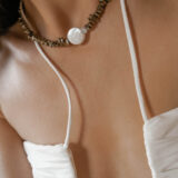 Exclusive hematite necklace with Keshi pearl - GG Unique