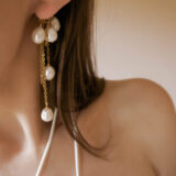 Exclusive gold earring with pearls - GG Unique