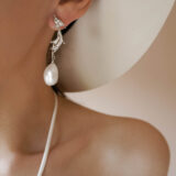 Exclusive silver earrings with pearls - GG Unique