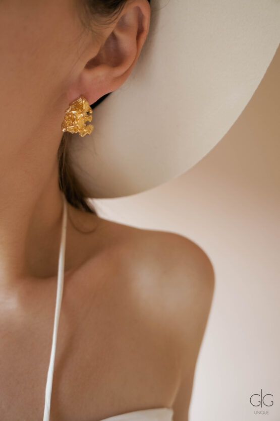 Exclusive gold no-shape earrings - GG Unique