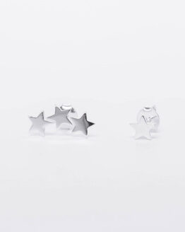 925 silver asymmetric star earrings - GG Unique