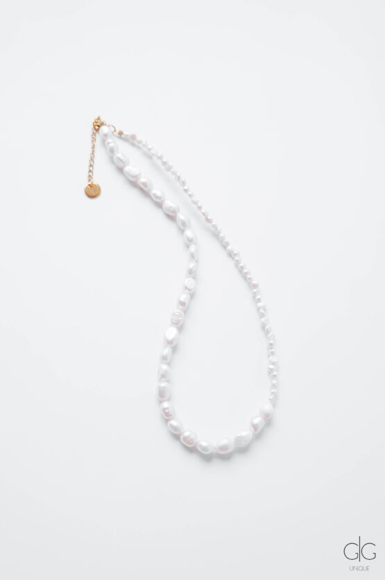 Exclusive different pearl sizes necklace - GG Unique
