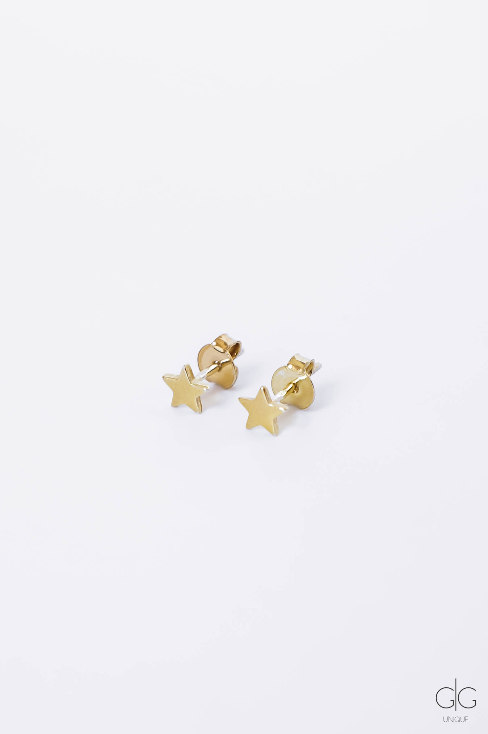 Gold-plated silver mini star earrings - GG Unique