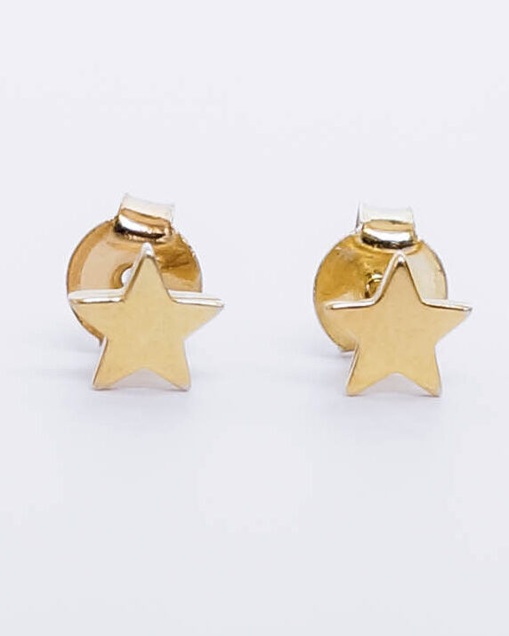 Gold-plated silver mini star earrings - GG Unique