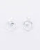 Silver circle earrings with zircon - GG Unique