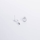 Silver circle earrings with zircon - GG Unique