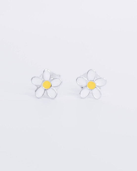 Minimal silver daisy earrings - GG Unique