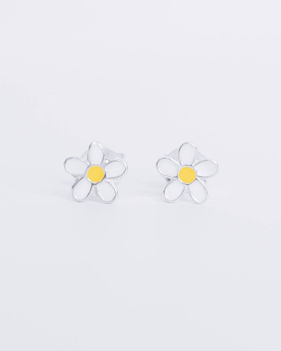 Minimal silver daisy earrings - GG Unique
