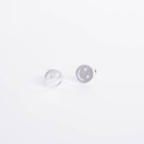 Minimal silver smile earrings