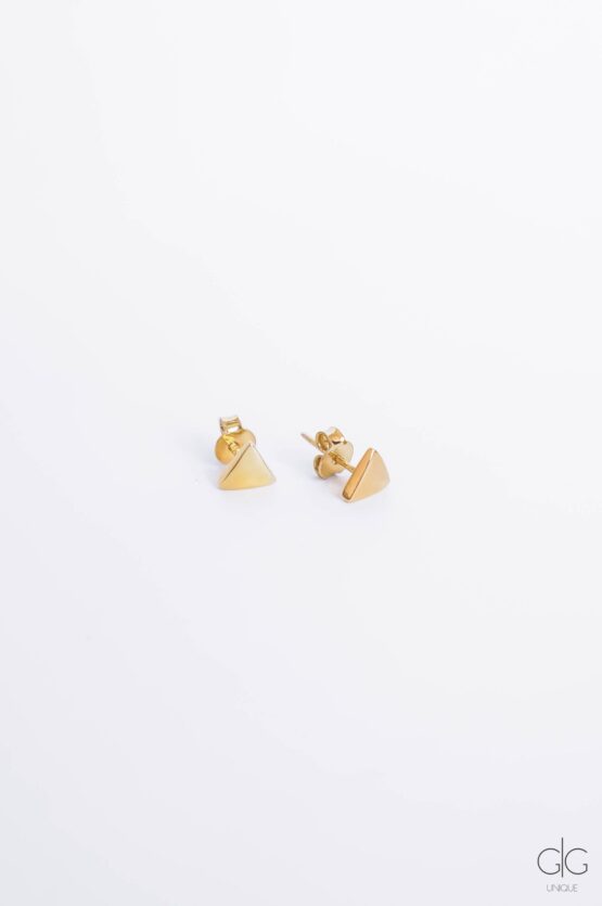 Gold-plated silver triangle earrings - GG Unique
