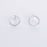 Minimal silver circle earrings - GG Unique