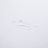 Minimal silver long wavy earrings - GG Unique