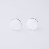 Minimal silver big disc earrings - GG Unique