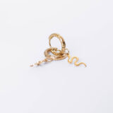 Vintage snake hoop earrings
