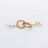 Vintage snake hoop earrings