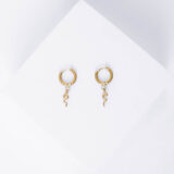 Vintage snake hoop earrings