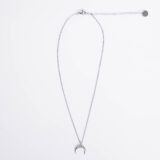 Minimal moon chain necklace in silver - GG Unique