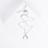Minimal moon chain necklace in silver - GG Unique