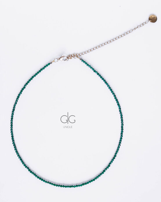 Emerald green choker necklace - GG Unique