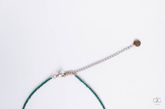 Emerald green choker necklace - GG Unique