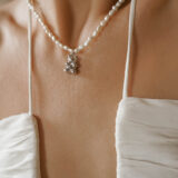 Trendy teddy bear pearl necklace - GG Unique