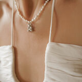 Trendy teddy bear pearl necklace - GG Unique