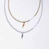 Lightning hematite stone necklace
