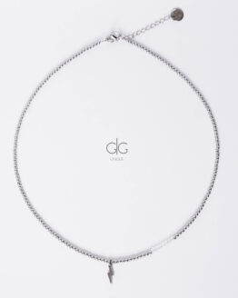 Lightning hematite stone necklace