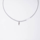 Lightning hematite stone necklace