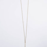 Unisex long chain necklace in gold