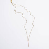 Unisex long chain necklace in gold