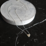 Classic silver necklace with a heart