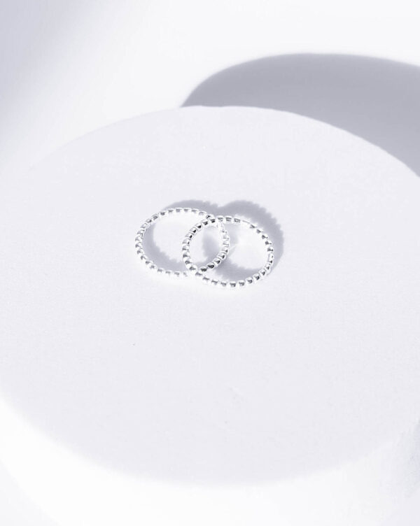 Silver bubble ring