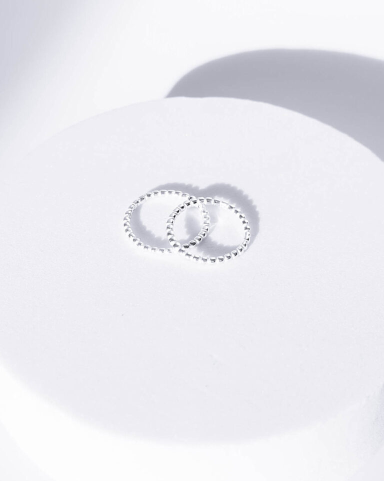 Silver bubble ring