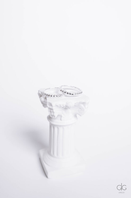 Minimal silver bubble ring