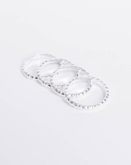 Minimal silver bubble ring