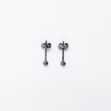Dark silver bubble earrings